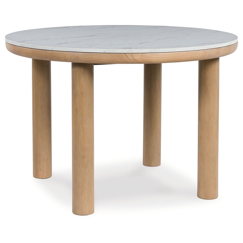 Sawdyn – Light Brown – Round Dining Room Table