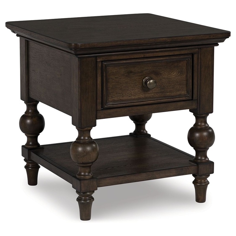 Veramond – Dark Brown – Square End Table