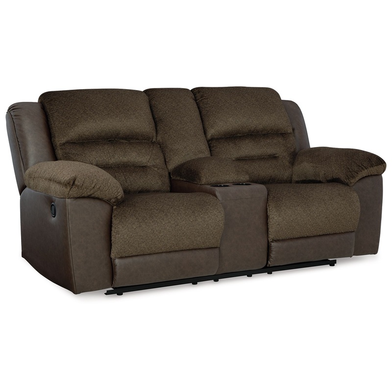 Dorman – Chocolate – Dbl Reclining Loveseat with Console