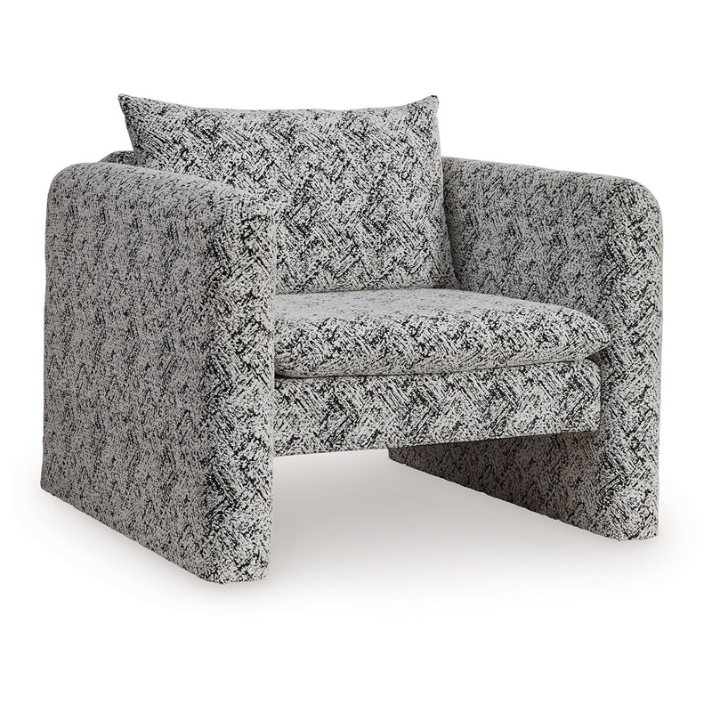 Kenbell – Black / White – Accent Chair