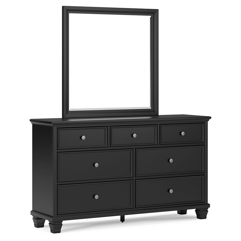 Lanolee – Black – Dresser And Mirror