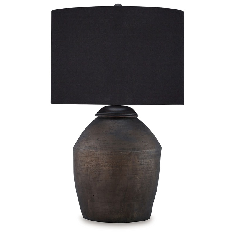 Naareman – Metallic Black – Terracotta Table Lamp