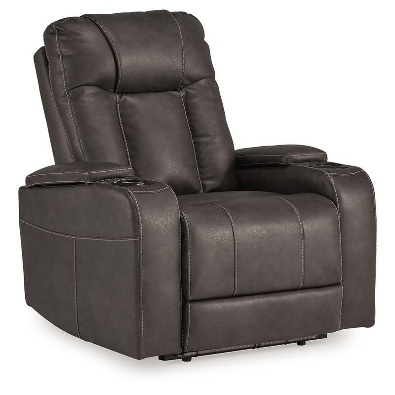 Feazada – Power Recliner With Adj Headrest Black