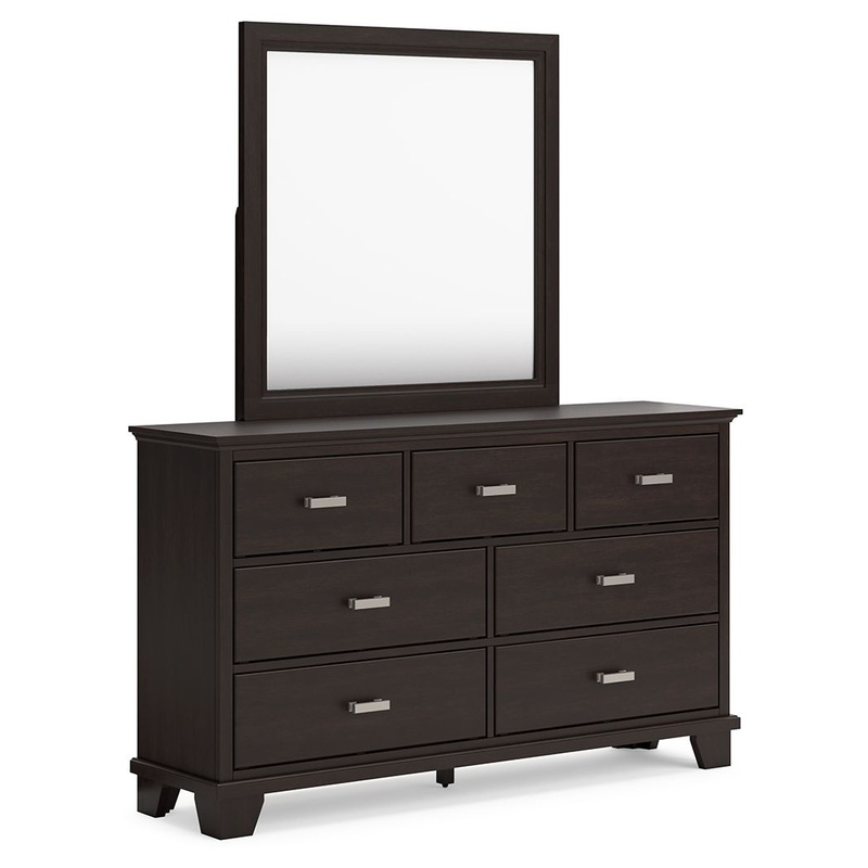 Covetown – Dark Brown – Dresser And Mirror