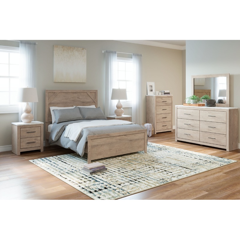 Senniberg – Panel Bedroom Set Light Brown