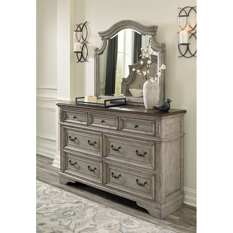 Lodenbay – Antique Gray – Dresser, Mirror