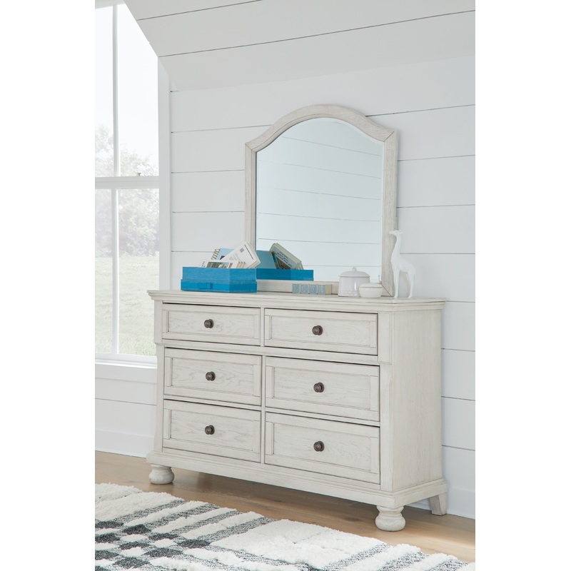 Robbinsdale – Antique White – Dresser, Mirror – Youth