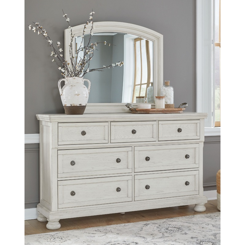 Robbinsdale – Antique White – Dresser, Mirror