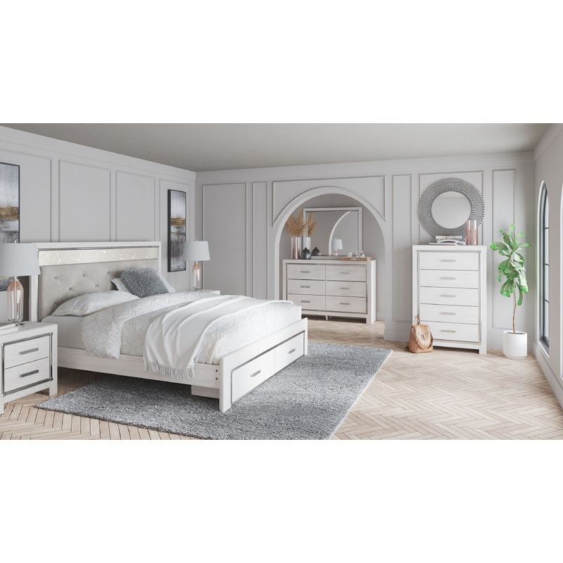 Altyra – Upholstered Storage Bedroom Set White