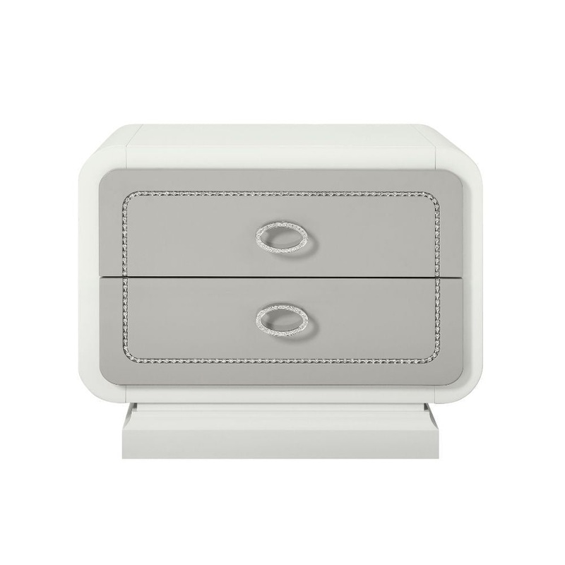 Allendale – Nightstand – Ivory & Latte High Gloss