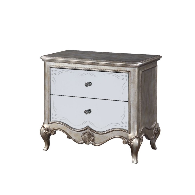Esteban – Nightstand Antique Champagne
