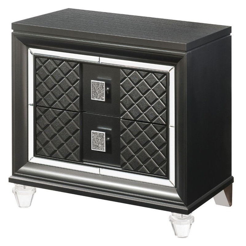 Sawyer – Nightstand – Metallic Gray