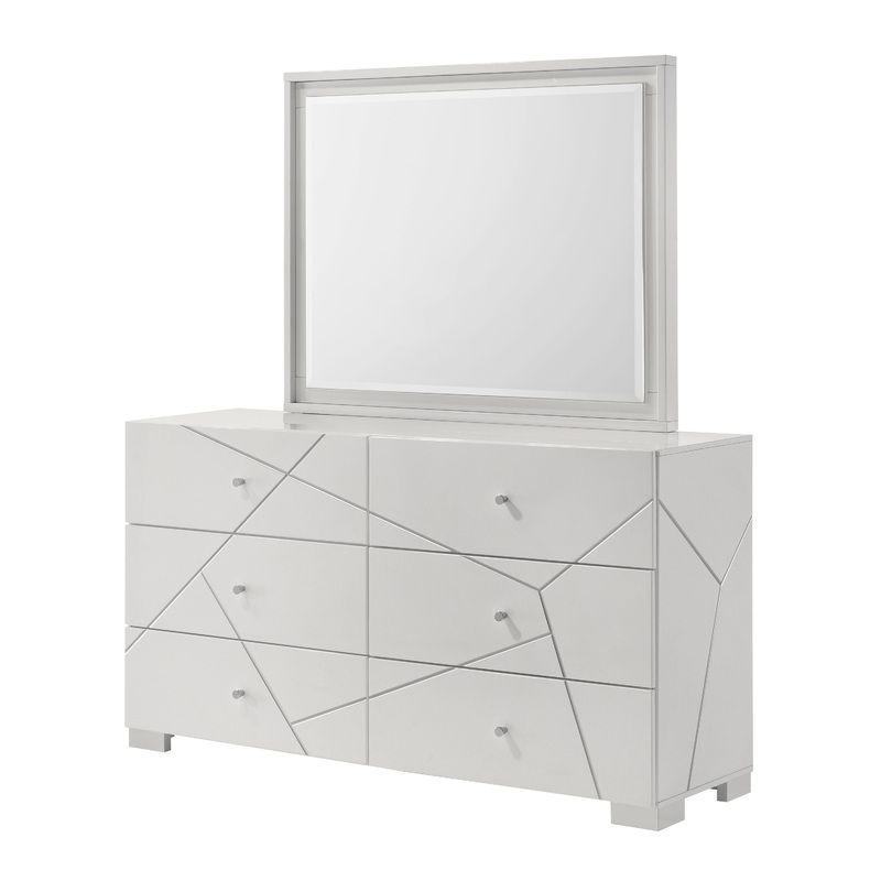 Ayla – Dresser & Mirror – White