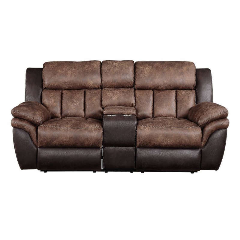 Jaylen – Loveseat – Toffee & Espresso Polished Microfiber