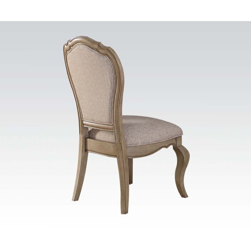 Chelmsford – Side Chair (Set of 2) – Beige Fabric & Antique Taupe