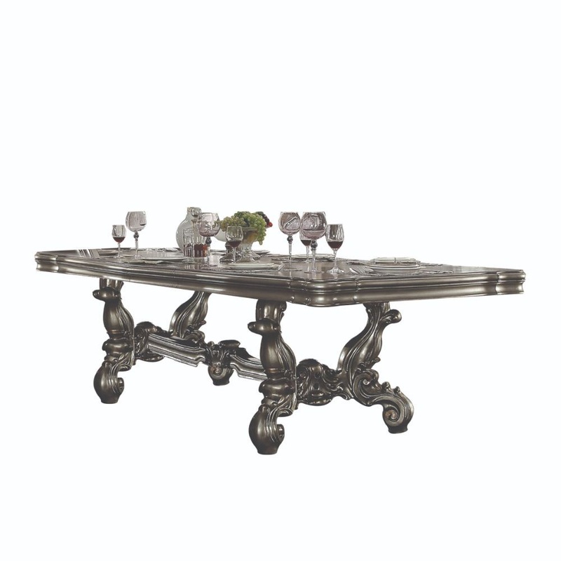 Versailles – Dining Table – Antique Platinum – 32″