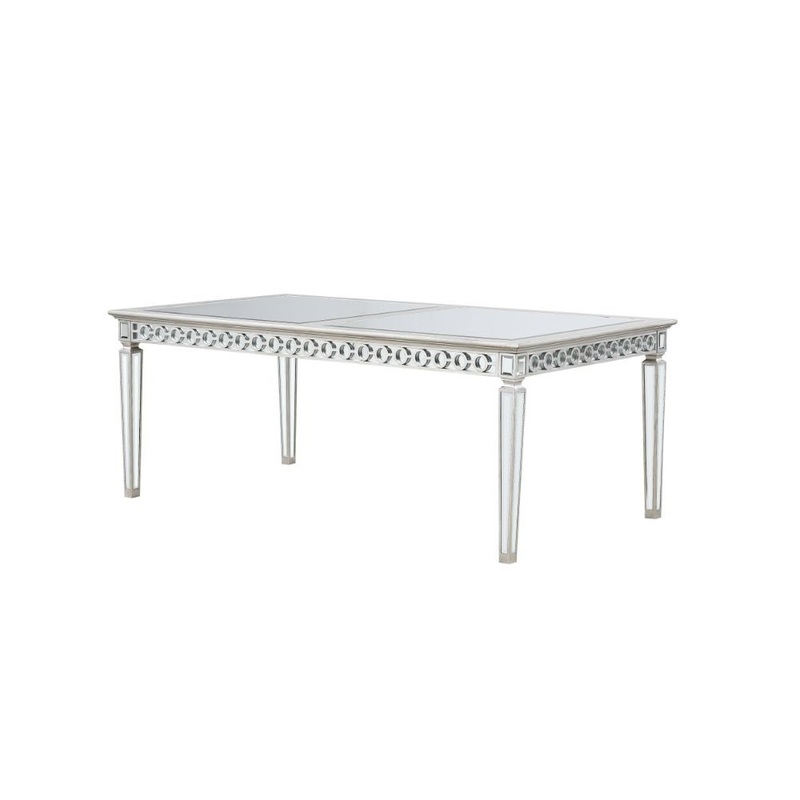 Varian – Dining Table – Mirrored & Antique Platinum
