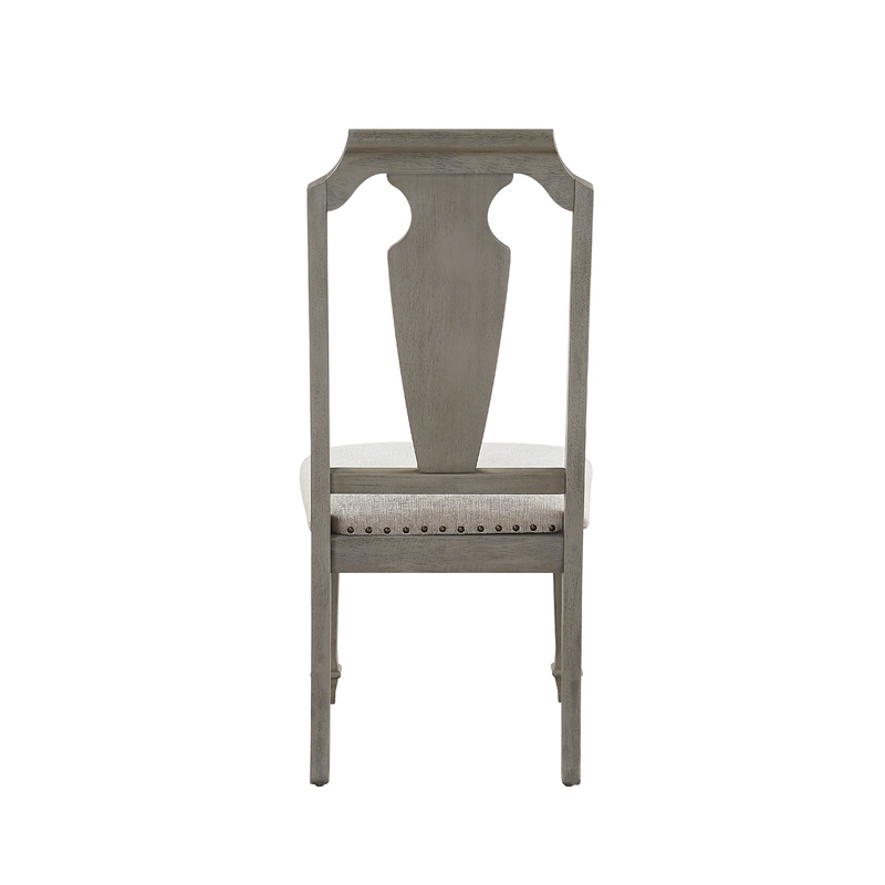 Zumala – Side Chair (Set of 2) – Beige Linen & Weathered Oak Finish