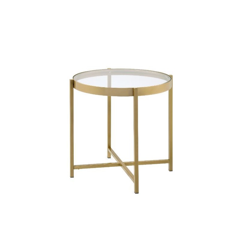 Charrot – End Table – Gold Finish