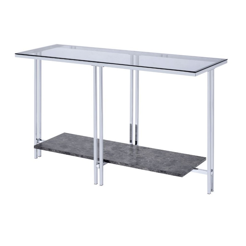 Liddell – Accent Table – Chrome & Glass