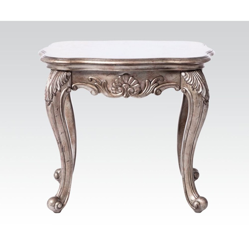 Chantelle – End Table Antique Platinum