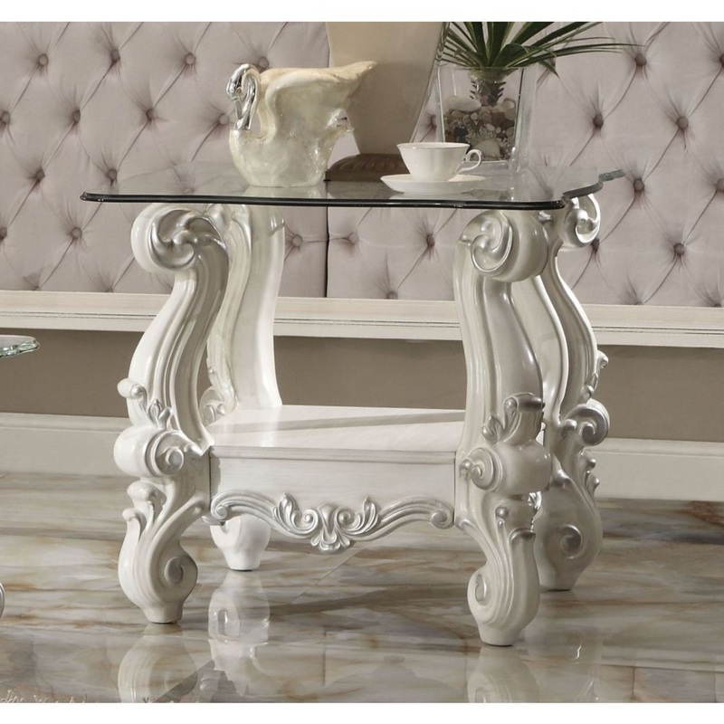 Versailles – End Table Bone White