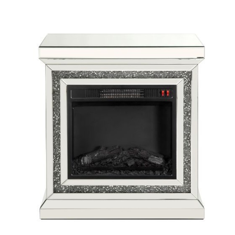 Noralie – Fireplace – Mirrored & Faux Diamonds – 32″