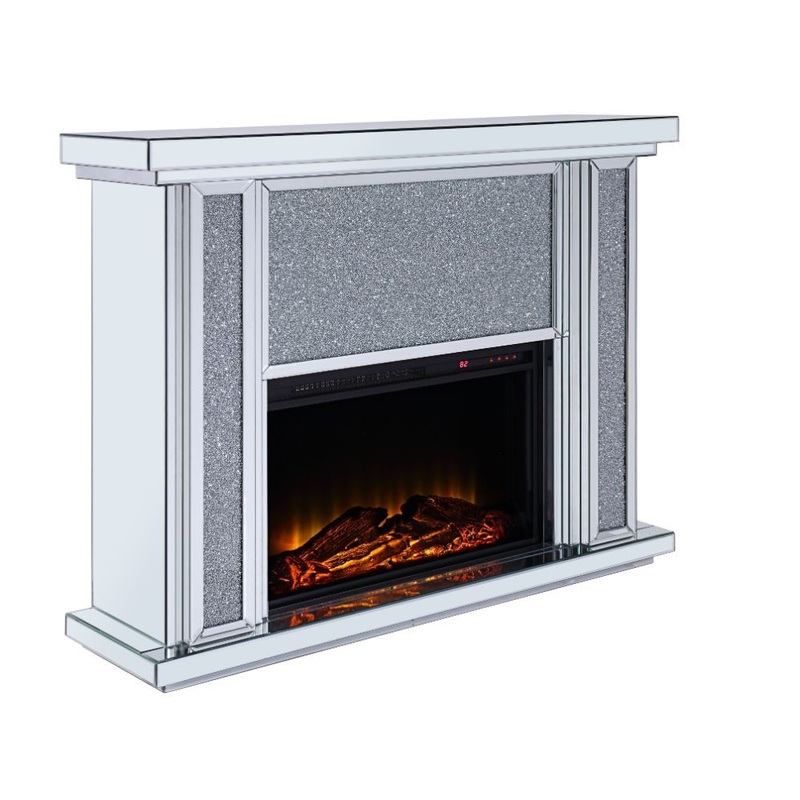 Nowles – Fireplace – Mirrored & Faux Stones