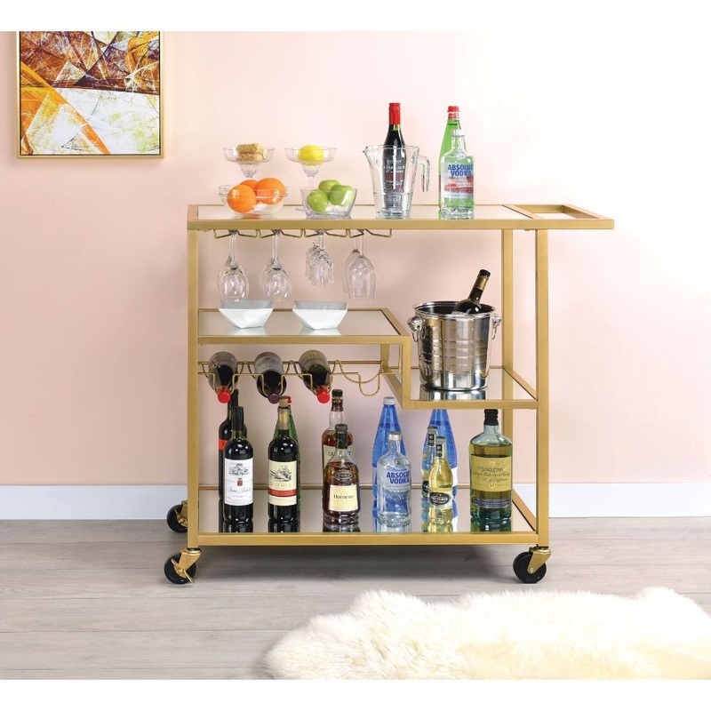 Adamsen – Serving Cart – Champagne & Mirror