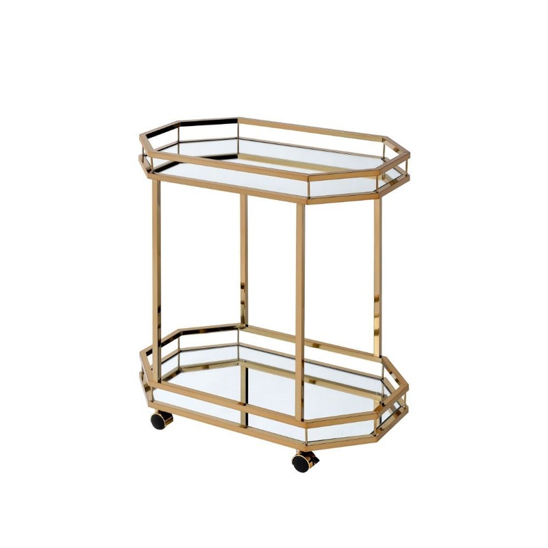 Lacole – Serving Cart – Champagne & Mirror