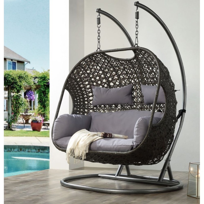 Vasant – Patio Swing Chair – Gray, Dark