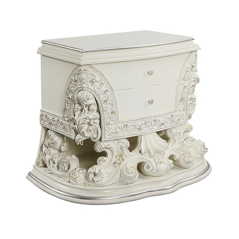 Adara – Nightstand – Antique White Finish