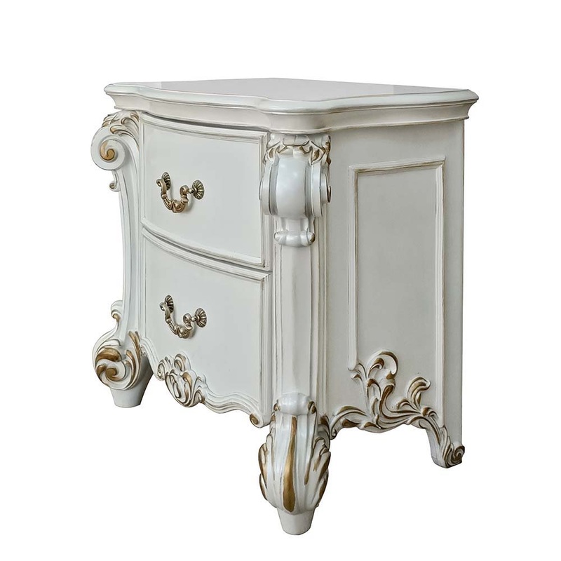 Vendom – Nightstand – Antique Pearl Finish