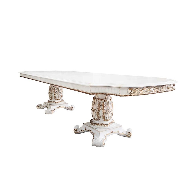 Vendom – Dining Table – Antique Pearl Finish – 30″