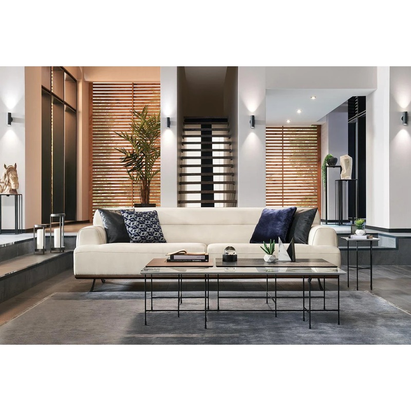 Valdera 3 Seater (Cream)