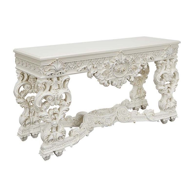 Adara – Sofa Table – Antique White Finish