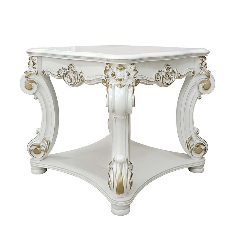 Vendom – End Table – Antique Pearl Finish