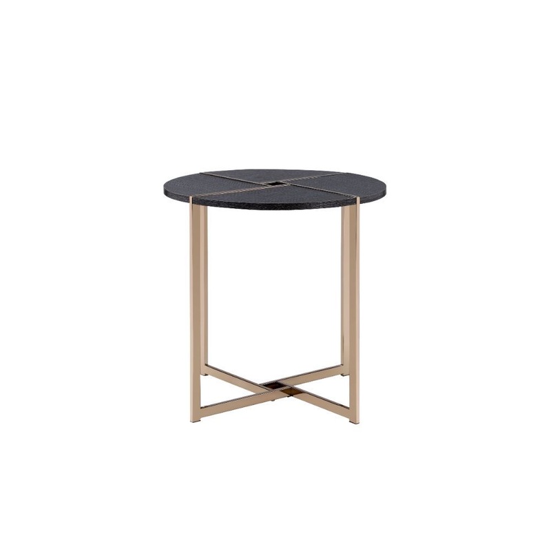 Bromia – End Table – Black & Champagne
