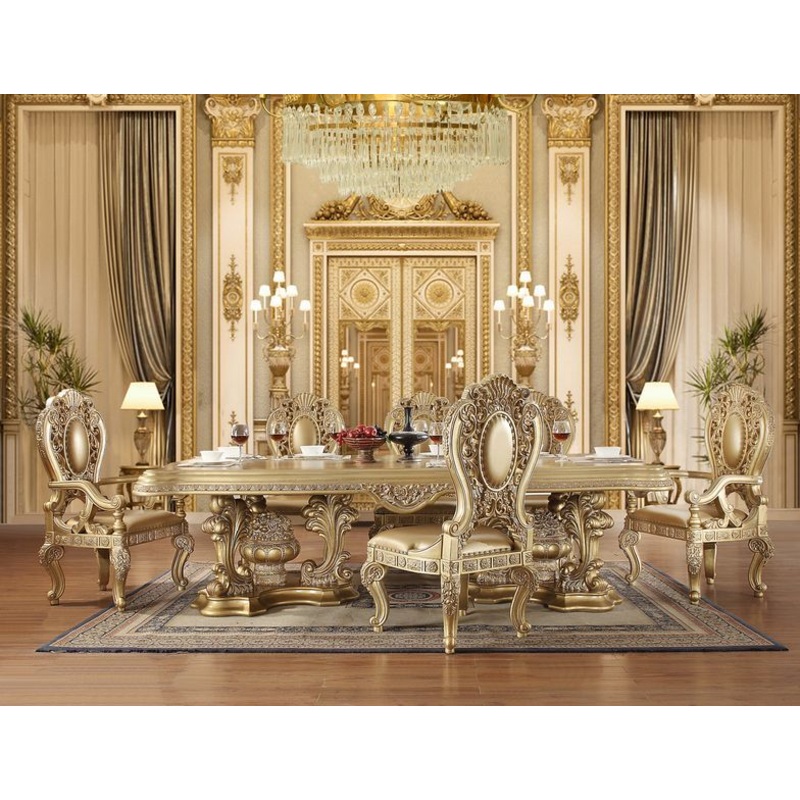 Seville – Dining Table – Gold Finish