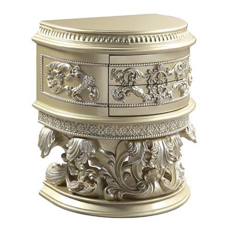 Vatican – Nightstand – Champagne Silver Finish