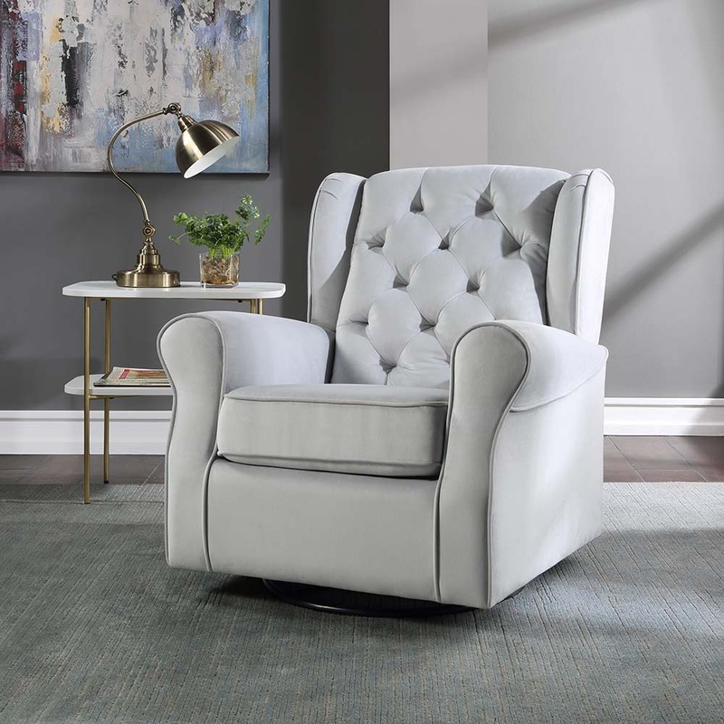 Zeger – Swivel Chair – Gray Fabric