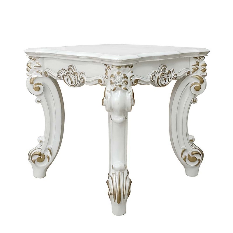 Vendom II – End Table – Antique Pearl Finish