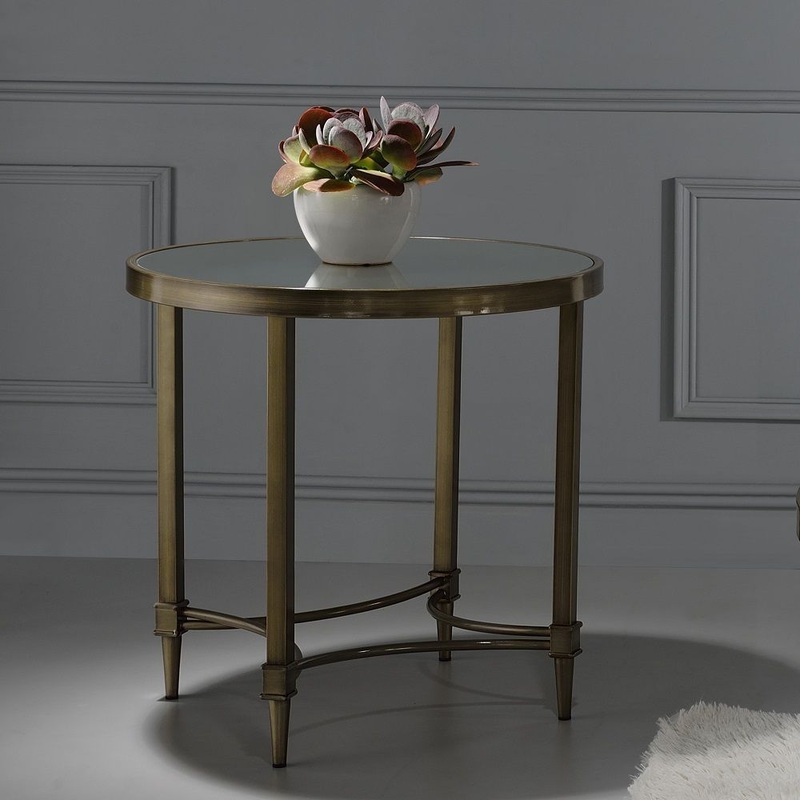 Aditya – End Table – Antique Brass