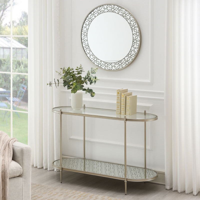 Zaba – Sofa Table – Pearl Silver