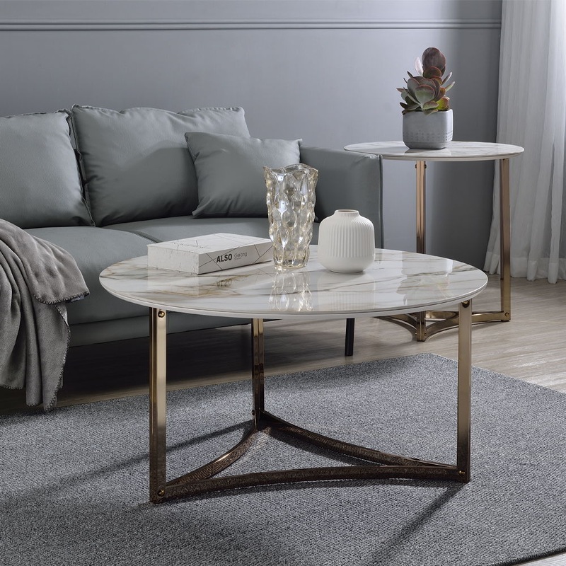 Zaidee – Coffee Table – Sintered Champagne