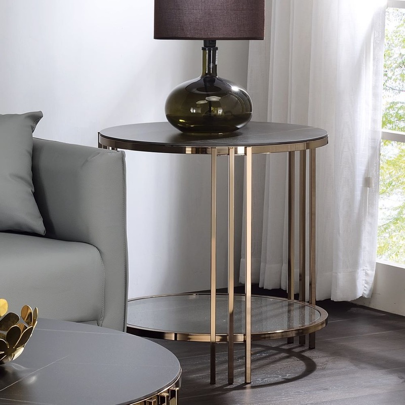 Zaidee – End Table – Gold