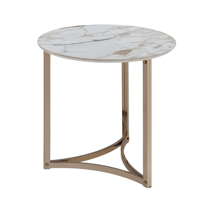 Zaidee – End Table – Sintered Champagne