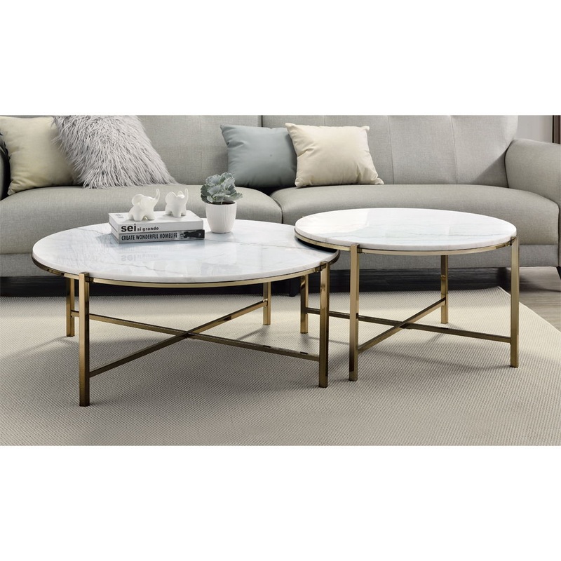 Zaidee – Nesting Table Set – Champagne