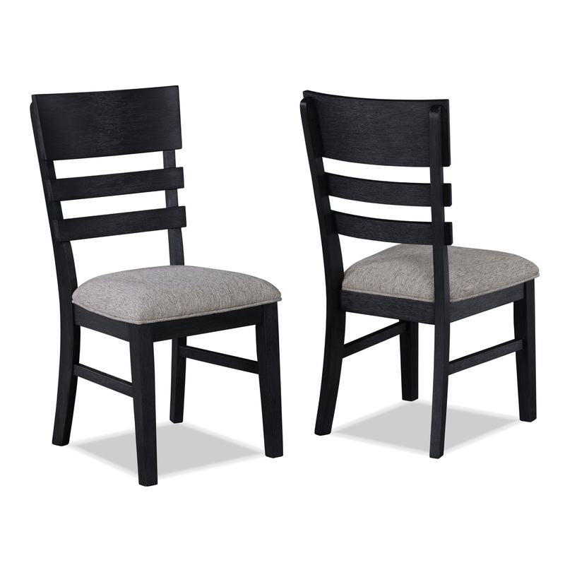 Guthrie – Side Chair (Set of 2) – Charcoal & Gray