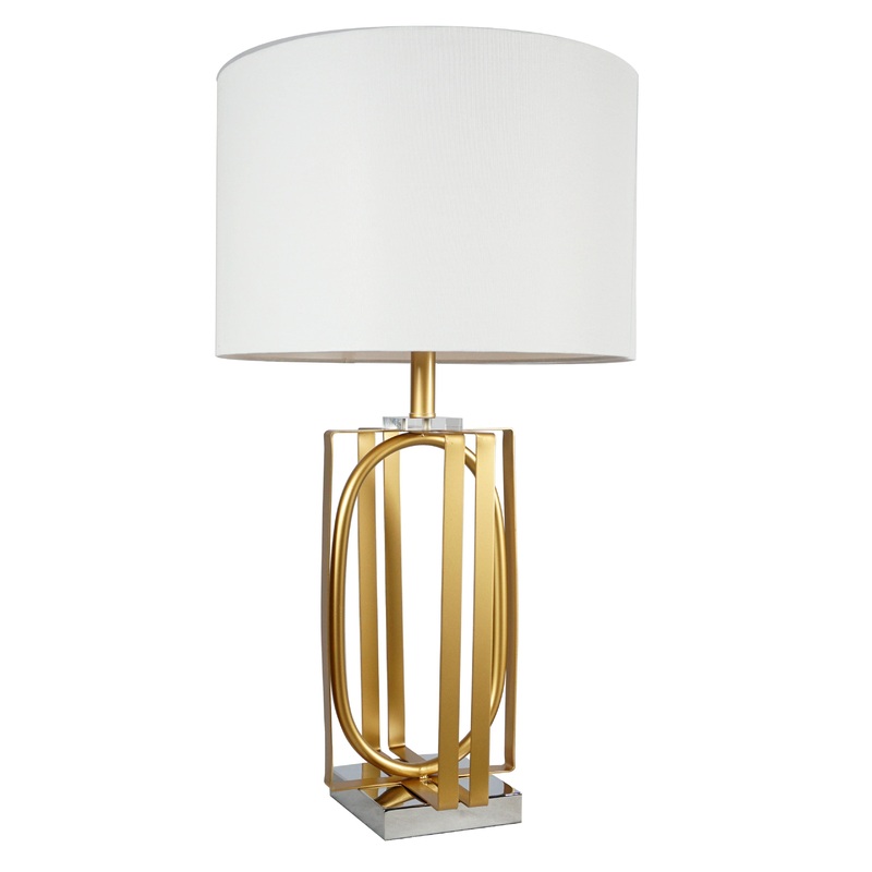 Table Lamp – Gold & White
